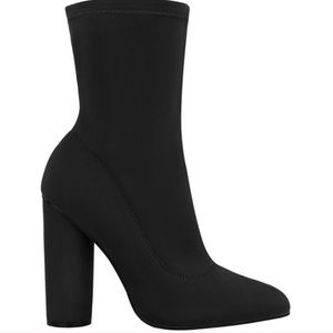 Stretchy Ankle Sock Boot Heel